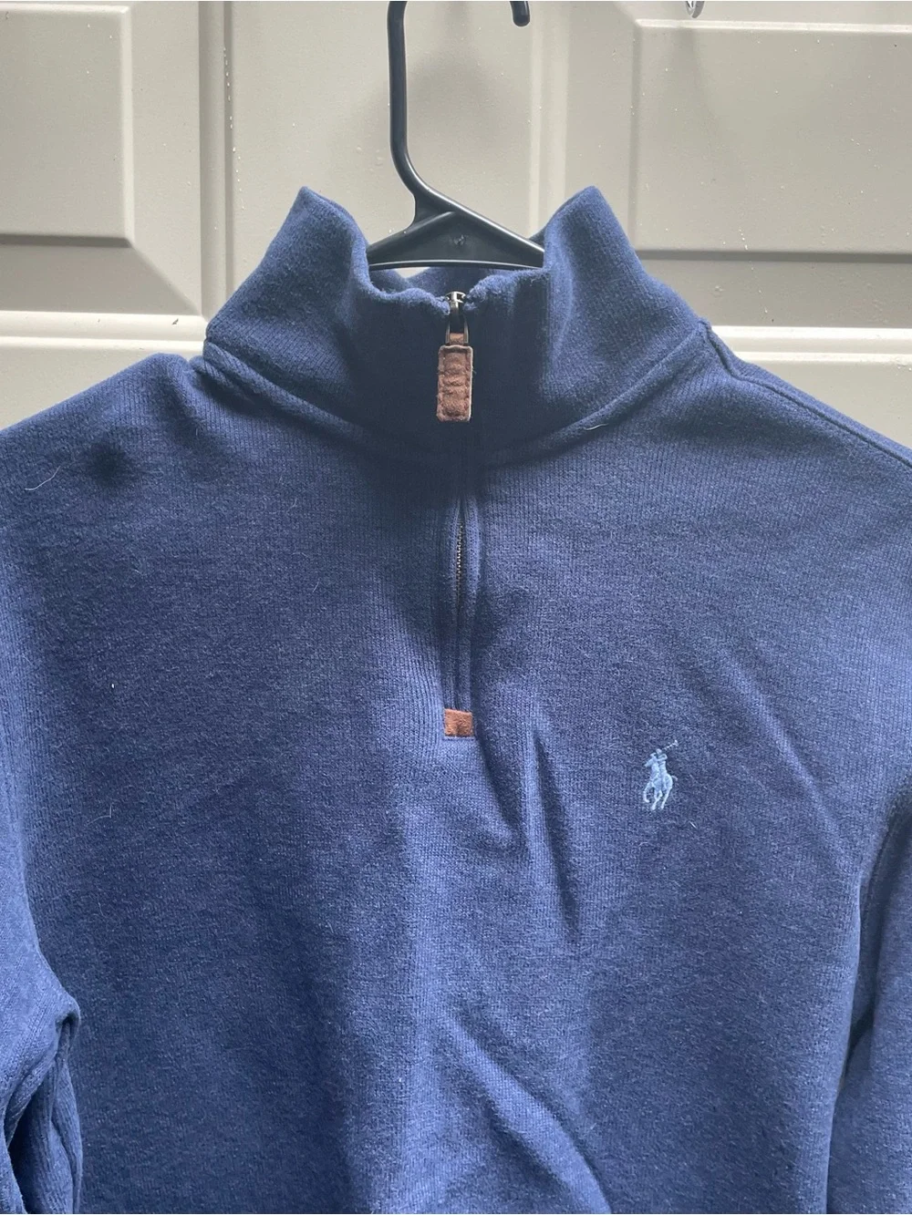 Polo Ralph Lauren blue partial zip pullover top Men Small Like new